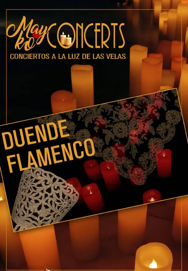 Cartel de Mayko Concerts. Duende Flamenco a la luz de las velas