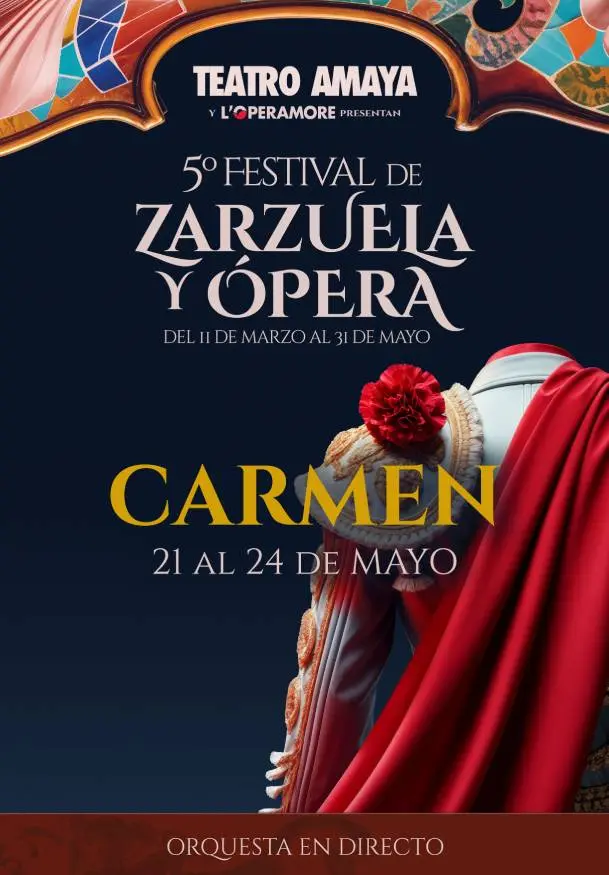 Cartel de 5º Festival de zarzuela y ópera. Carmen