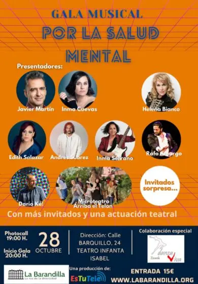 Cartel de Gala musical por la salud mental