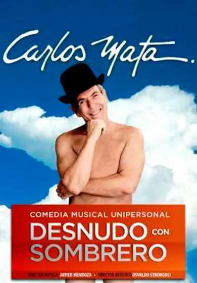 Cartel de Carlos Mata: Desnudo con sombrero