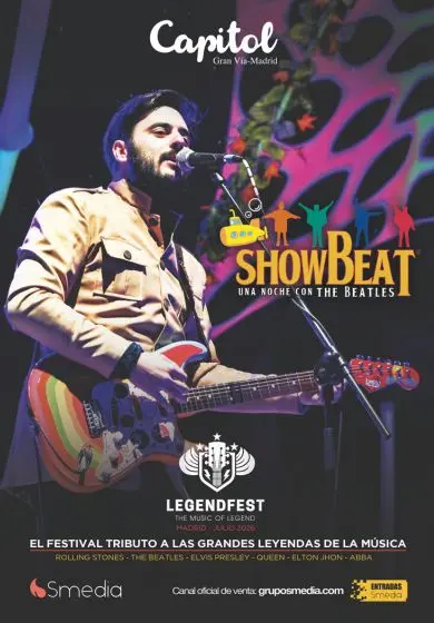 Cartel de Showbeat, una noche con The Beatles