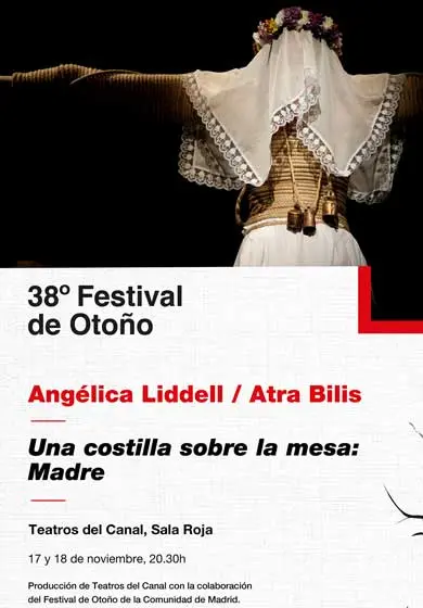Cartel de ANGÉLICA LIDDELL/ATRA BILIS: Una costilla sobre la mesa: Madre
