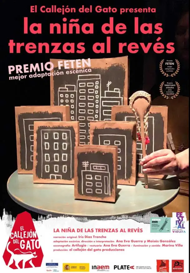 Cartel de Titerescena: La niña de las trenzas al revés