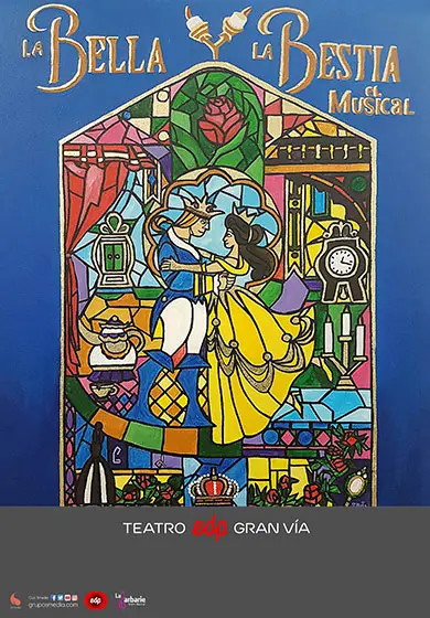Cartel de La Bella y la Bestia - La Barbarie Teatro Musical