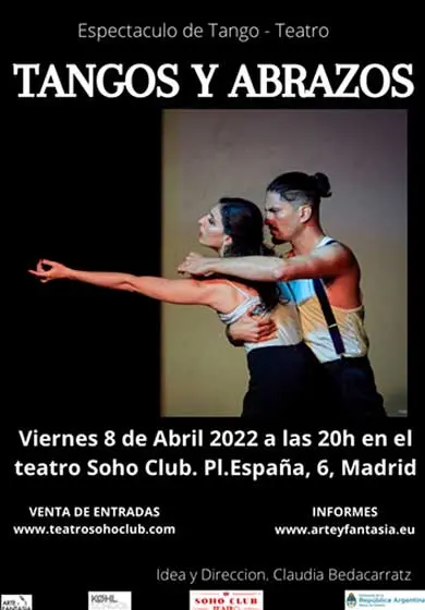 Cartel de Tangos y abrazos