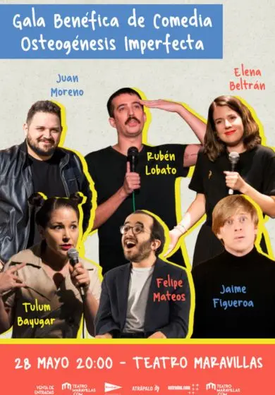 Cartel de Gala Benéfica de comedia Osteogénesis Imperfecta