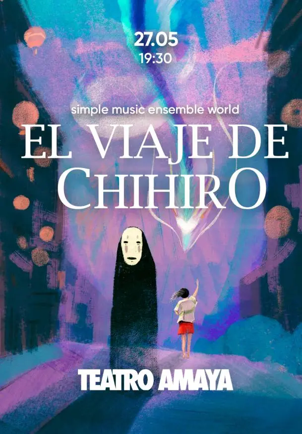 Cartel de El viaje de Chihiro. Concierto de Simple Music Ensemble World