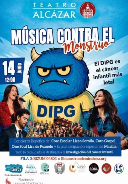 Cartel de Música contra el monstruo