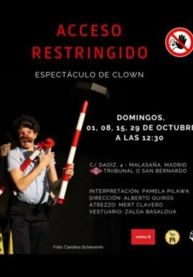 Cartel de Acceso Restringido (Espectáculo de clown)