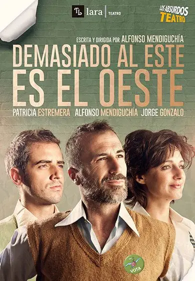 Cartel de Demasiado al Este es el Oeste