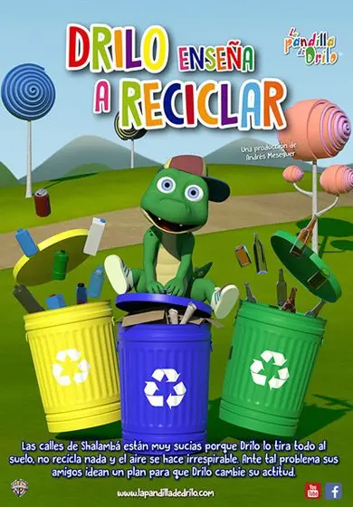 Cartel de Recicla con Drilo