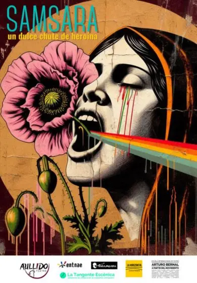 Cartel de SAMSARA. Un dulce chute de heroína