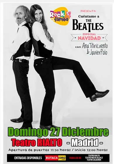 Cartel de Rock en familia: Cuéntame a The Beatles