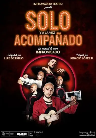 Cartel de Solo y a la vez acompañado. Un musical de amor improvisado