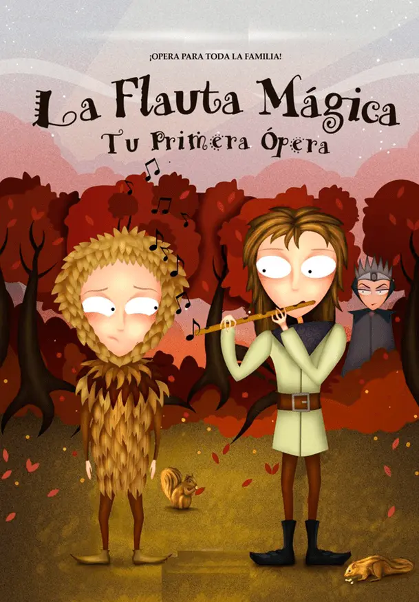 Cartel de La flauta mágica, tu primera ópera