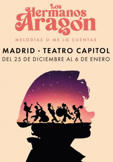 Cartel de Los hermanos Aragón. Melodías o me lo cuentas