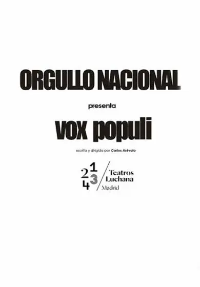 Cartel de Orgullo Nacional - Vox Populi