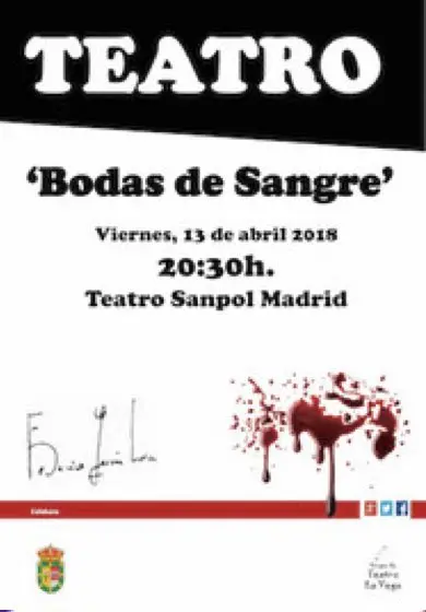 Cartel de Teatro de La Vega: Bodas de Sangre