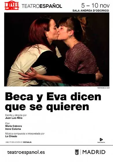 Cartel de Beca y Eva dicen que se quieren