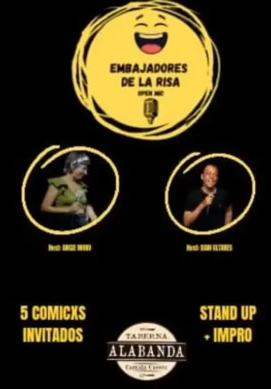 Cartel de Embajadores de la risa - Micrófono abierto
