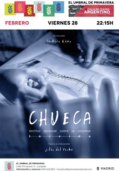Cartel de CHUECA - Archivo personal sobre la columna torcida