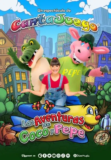 Cartel de Cantajuego: Las aventuras de Coco y Pepe