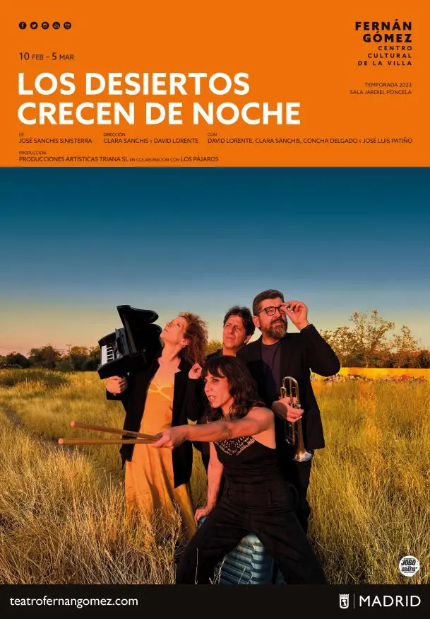 Cartel de Los desiertos crecen de noche