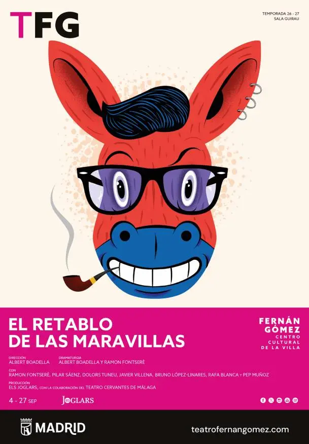 Cartel de Els Joglars: El retablo de las maravillas. Variaciones contemporáneas sobre un tema de Cervantes