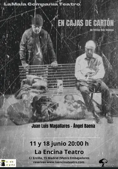 Cartel de En cajas de cartón