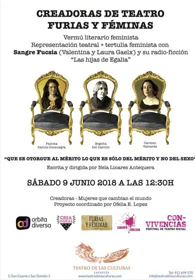 Cartel de Creadoras de Teatro - Furias y Féminas