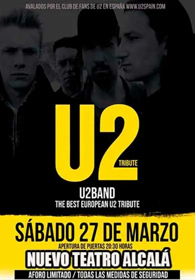 Cartel de U2 BAND en concierto