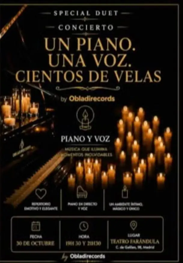 Cartel de Conciertos a la luz de las velas