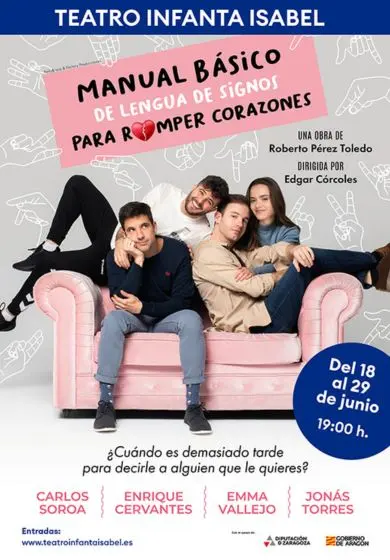 Cartel de Manual básico de lengua de signos para romper corazones