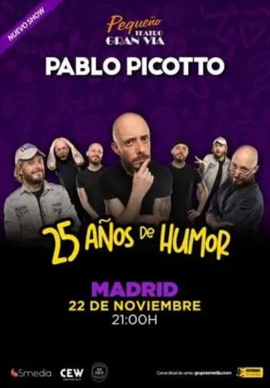 Cartel de Pablo Picotto, 25 años de humor
