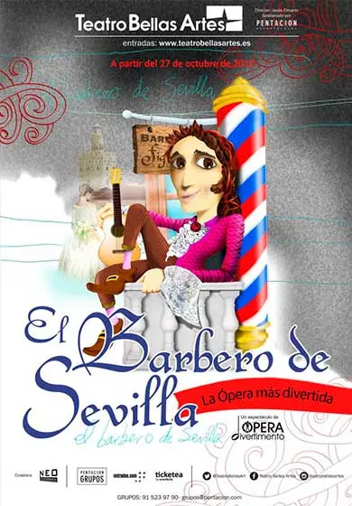 Cartel de Ópera Divertimento: El barbero de Sevilla