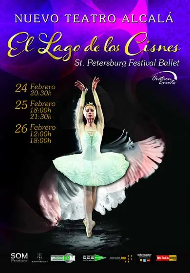 Cartel de St. Petersburg Festival Ballet: El Lago de los Cisnes