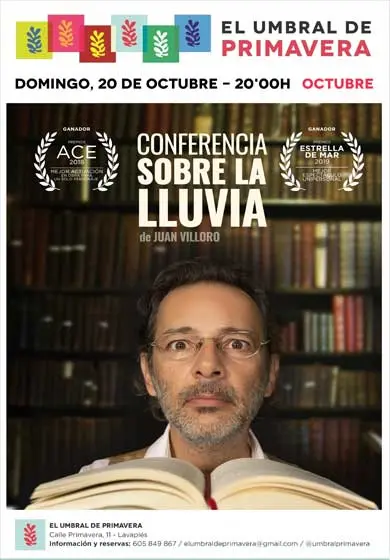 Cartel de Conferencia sobre la lluvia