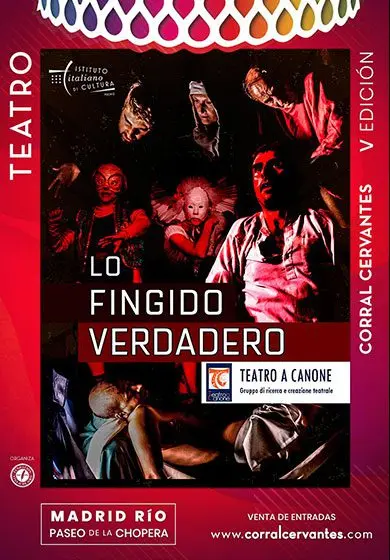 Cartel de Teatro a Canone: Lo fingido verdadero