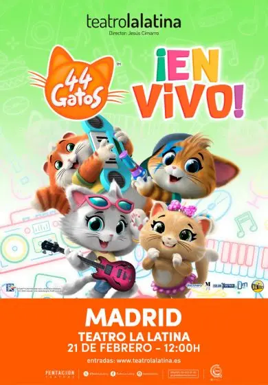 Cartel de 44 Gatos – ¡En vivo!