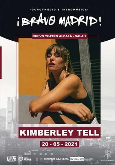 Cartel de Kimberley Tell en concierto