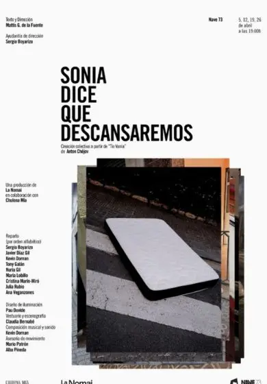 Cartel de Sonia dice que descansaremos