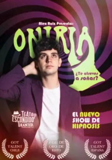 Cartel de Oniria: Hipnosis con Alex Ruiz