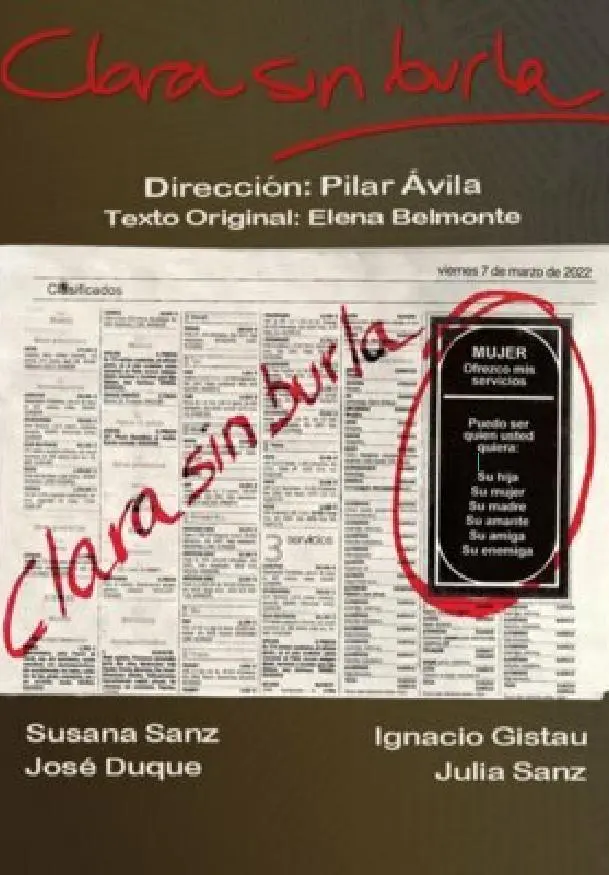 Cartel de Clara sin burla