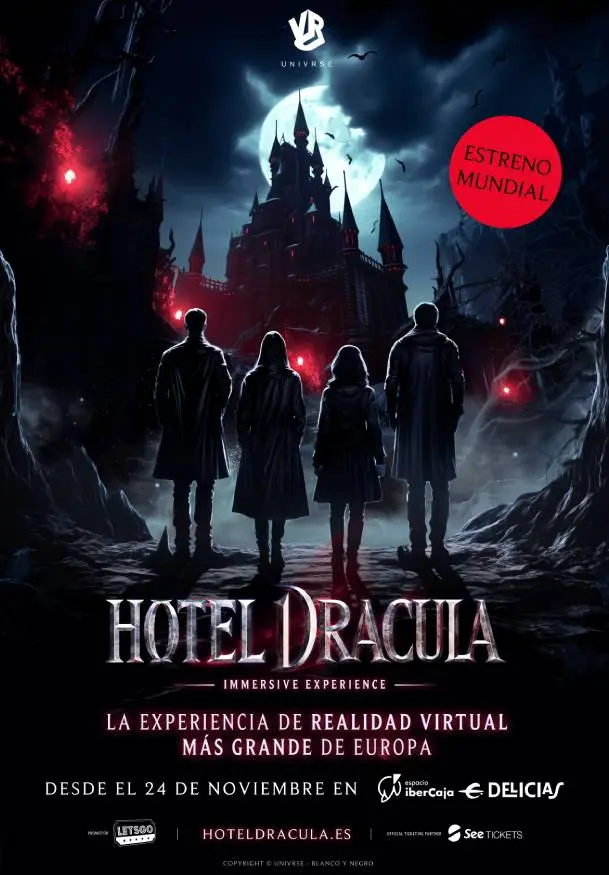 Cartel de Hotel Drácula. Experiencia inmersiva