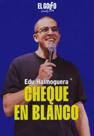 Cartel de Edu Halmoguera: Cheque en blanco