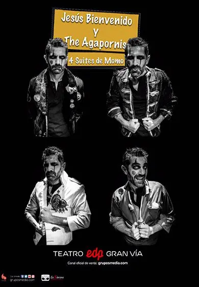 Cartel de Jesús Bienvenido y The Agapornis: 4 Suites de Momo