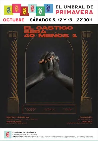 Cartel de El castigo será 40 menos 1