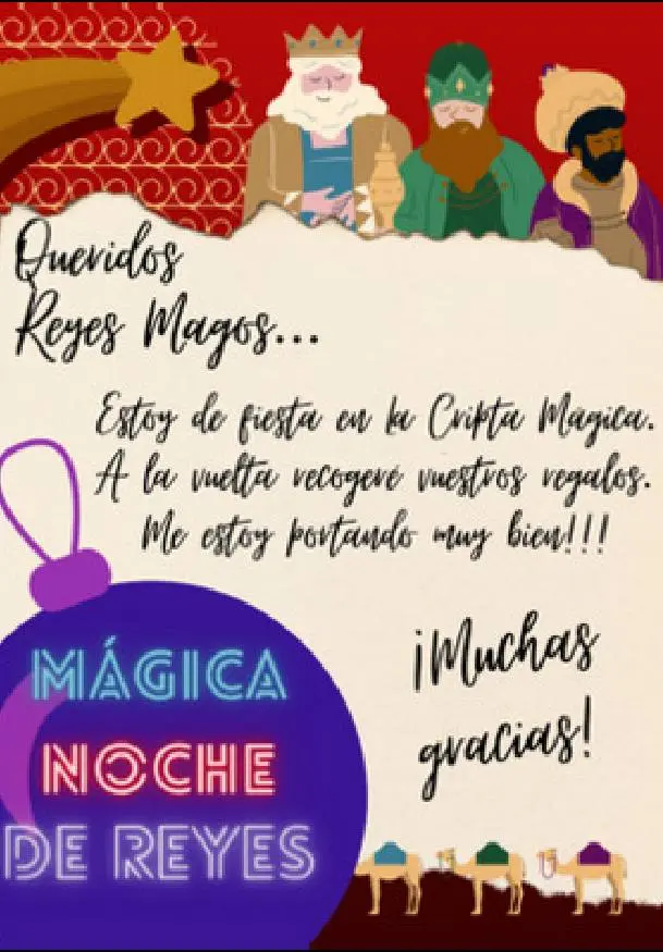 Cartel de Noche Mágica de Reyes