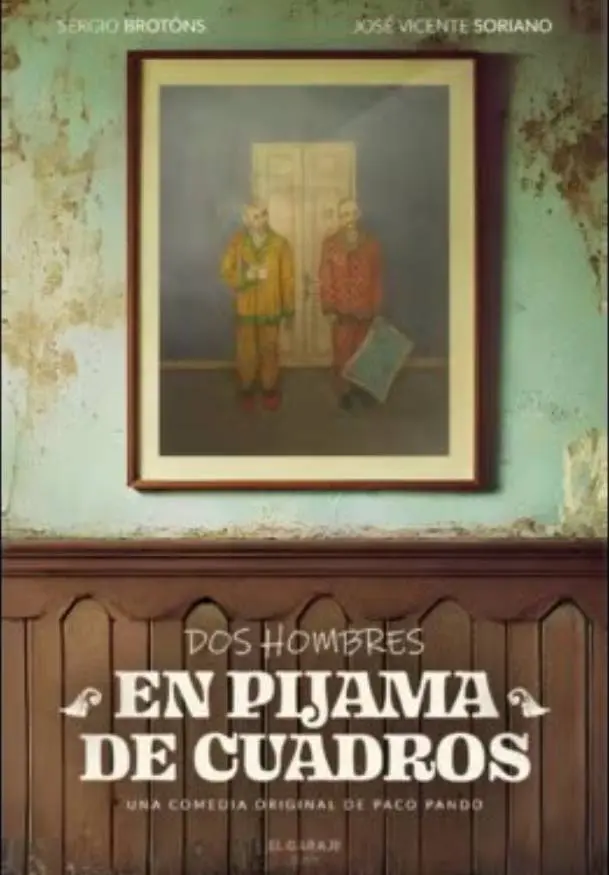 Cartel de Dos hombres en pijama de cuadros