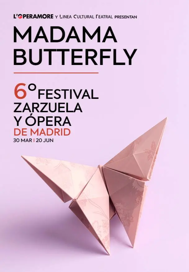 Cartel de VI Festival zarzuela y ópera de Madrid. Madame Butterfly